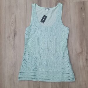 Express Mint Green Blue Lace Tank Top. Size Xs Women's